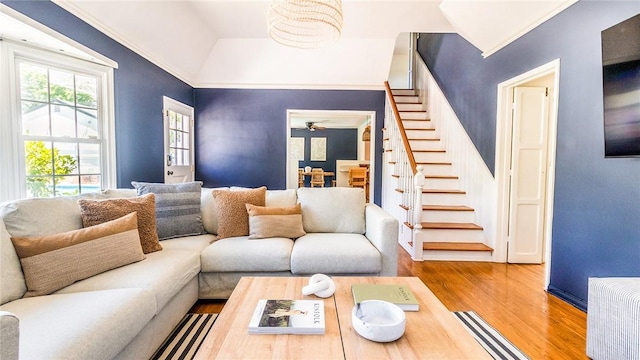 living room featuring wood-type flooring