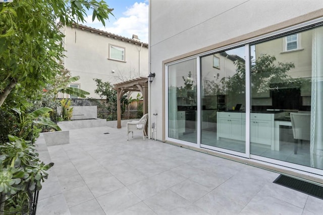 view of patio / terrace with a pergola