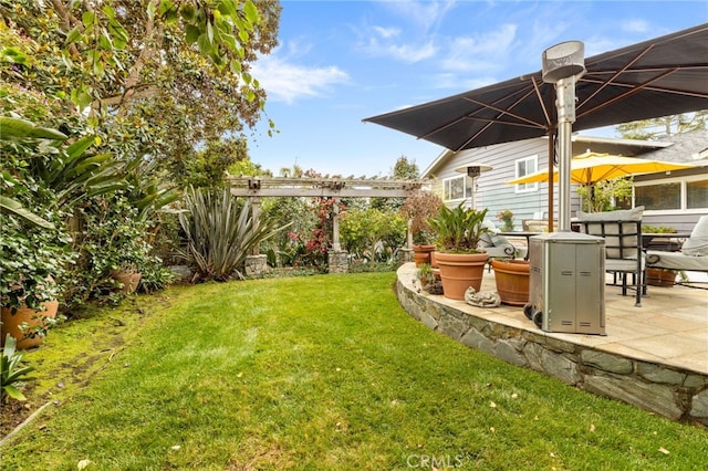 view of yard with a patio