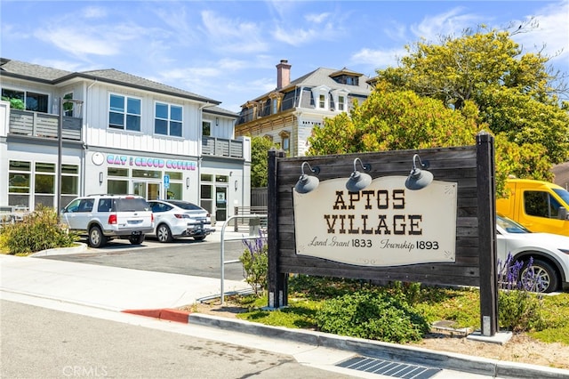view of community sign