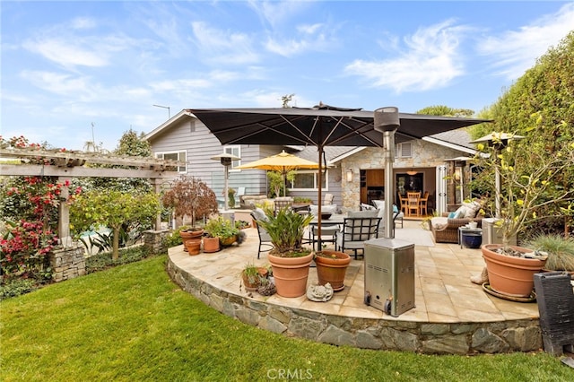 view of patio / terrace with outdoor lounge area