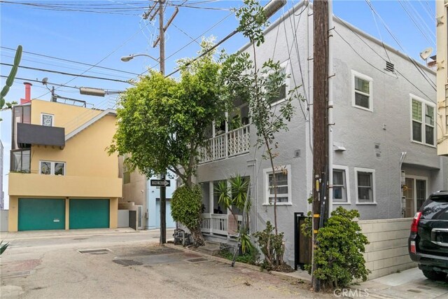 view of property featuring a garage