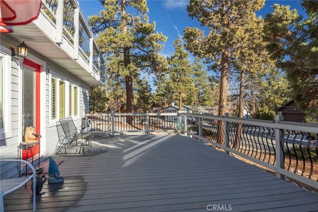 view of wooden deck