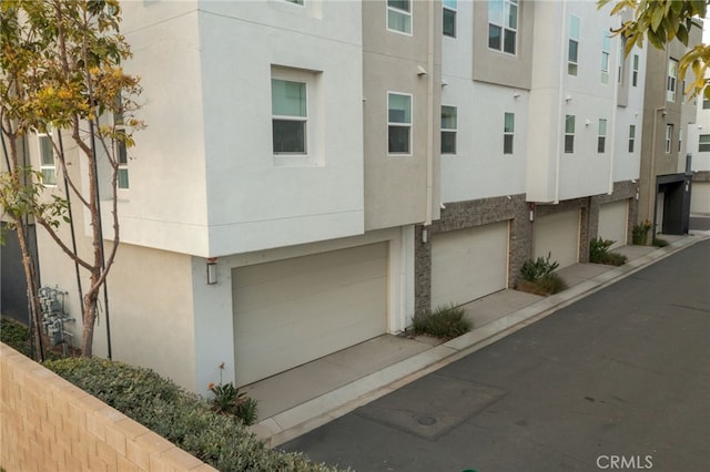 view of property with a garage