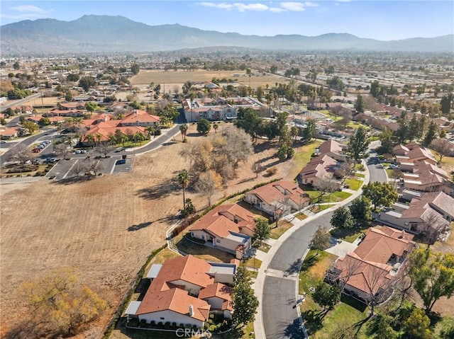 aerial view featuring a mountain view