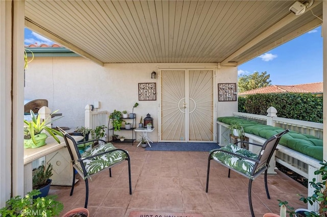 view of patio / terrace featuring an outdoor living space