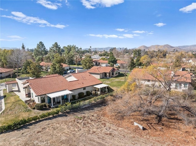 aerial view featuring a mountain view