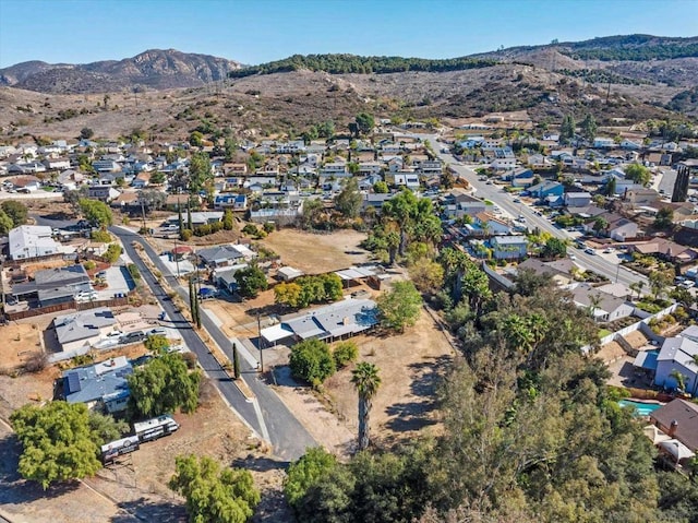 aerial view with a mountain view