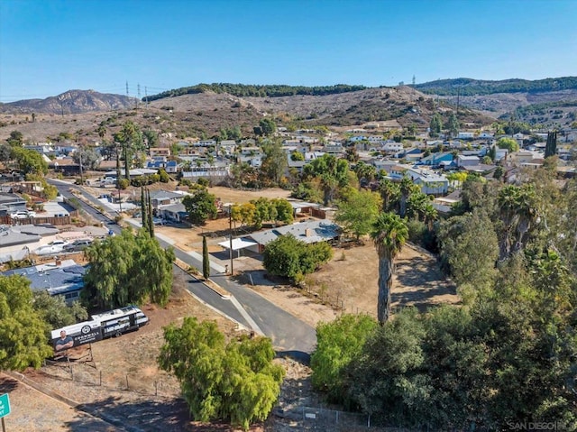 bird's eye view featuring a mountain view