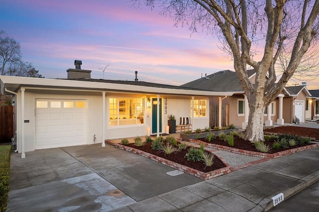 ranch-style house with a garage