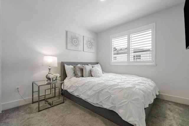 bedroom with carpet floors