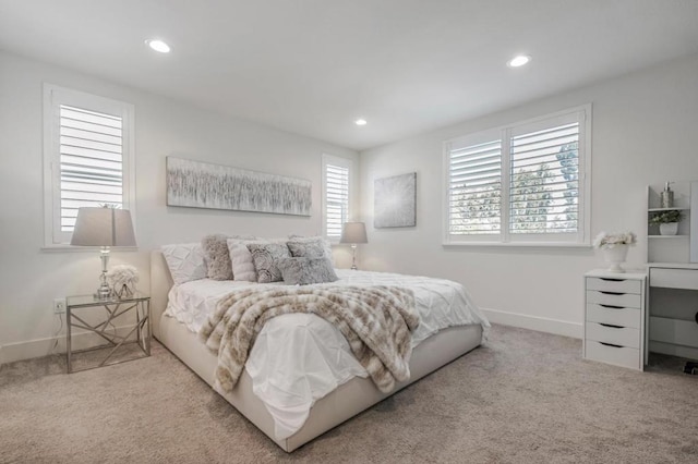 view of carpeted bedroom