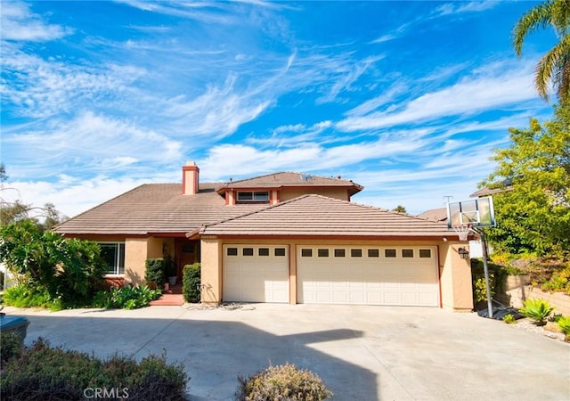 view of front of home featuring a garage