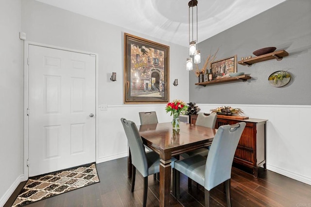 dining room featuring dark hardwood / wood-style flooring