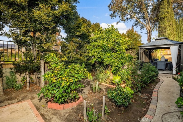 view of yard featuring a gazebo