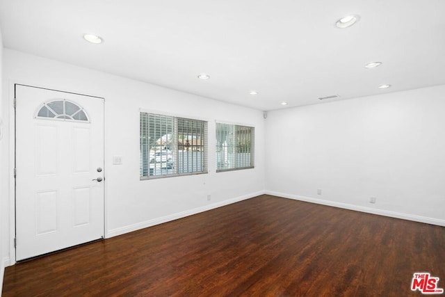 entryway featuring dark hardwood / wood-style flooring