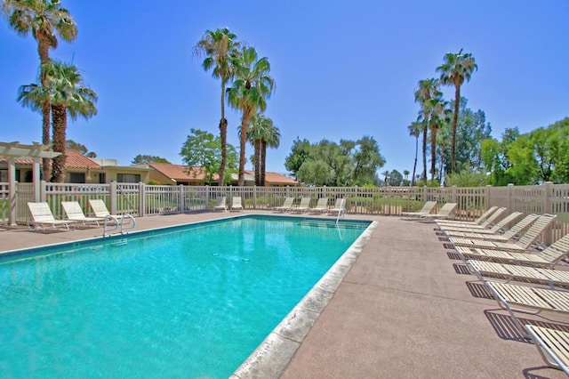 view of pool with a patio