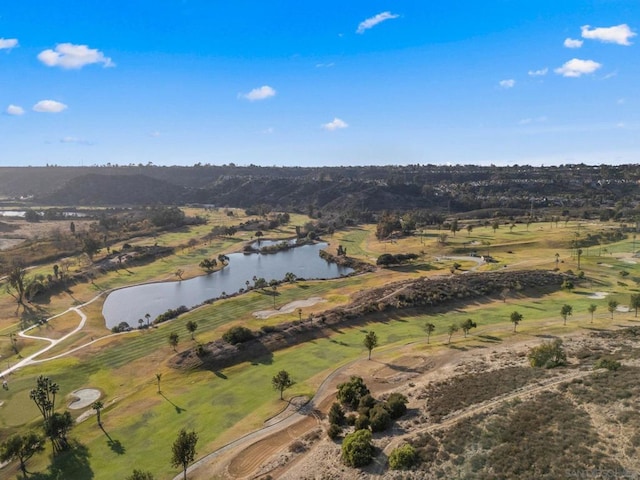 aerial view with a water view and a rural view