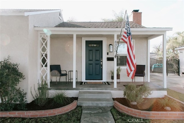 view of exterior entry