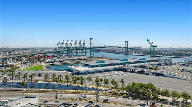 233 W Oliver St, San Pedro, CA 90731 - drone / aerial view of a notable bridge and a large body of water