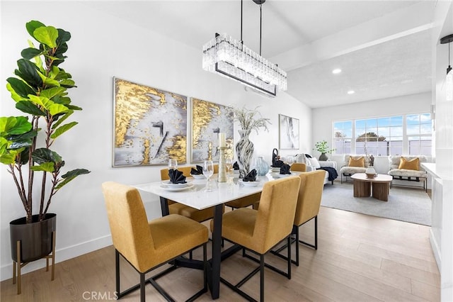 dining room with light hardwood / wood-style flooring