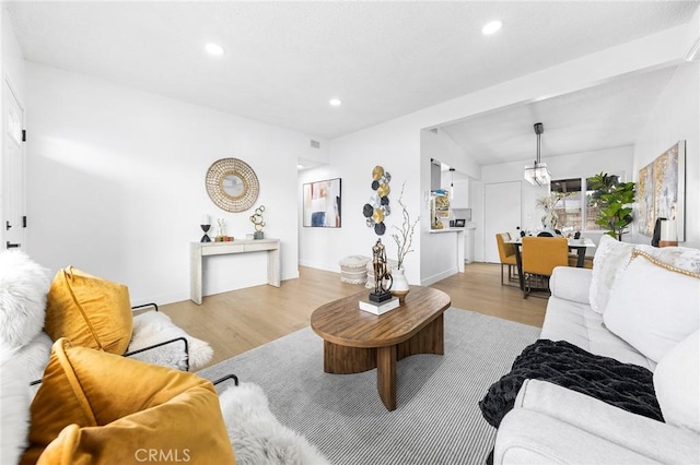 living room featuring light hardwood / wood-style flooring