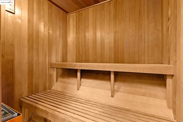 view of sauna