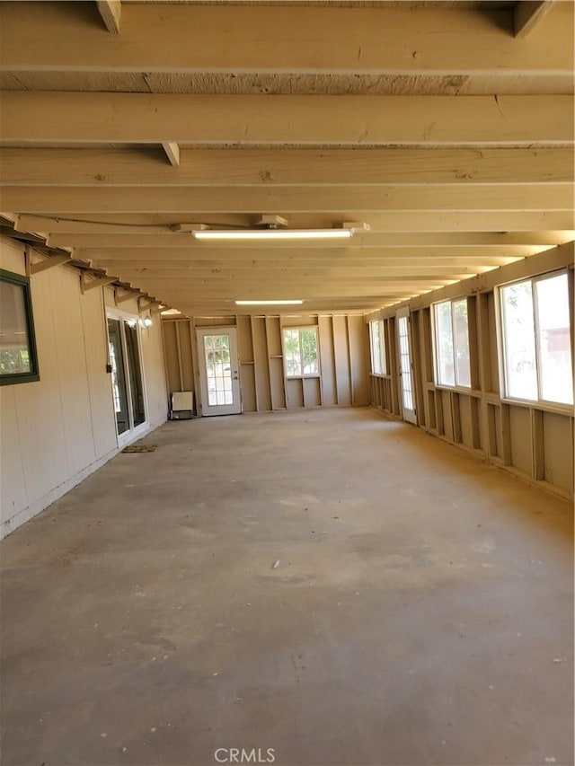 miscellaneous room with concrete flooring