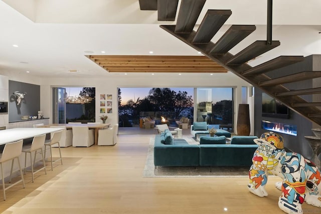 interior space featuring light hardwood / wood-style flooring