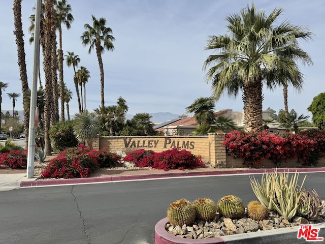 view of community sign