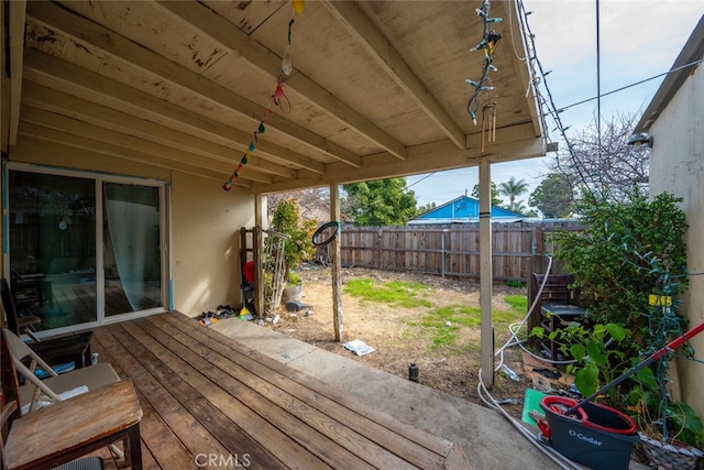 view of wooden terrace