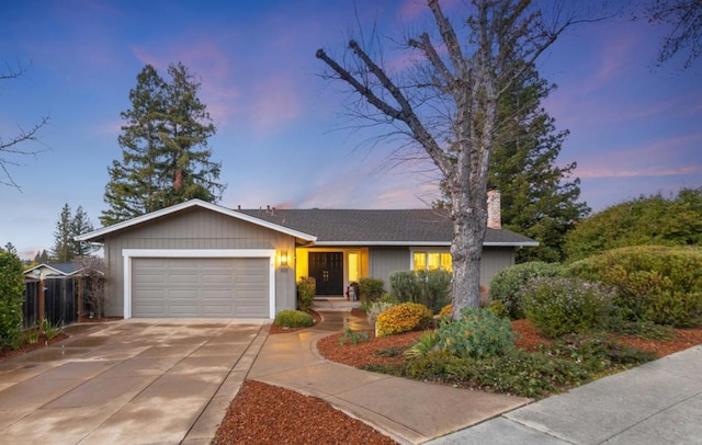 ranch-style house with a garage