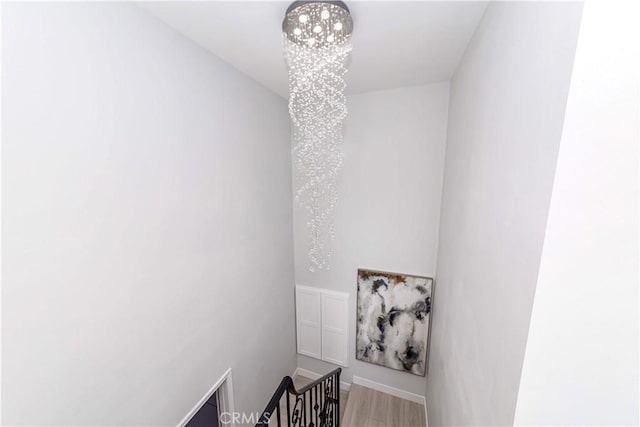 2926 Future St, Los Angeles, CA 90065 - stairs with wood finished floors and baseboards