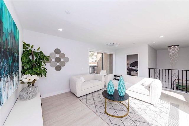 2926 Future St, Los Angeles, CA 90065 - living room with wood finished floors, recessed lighting, and baseboards