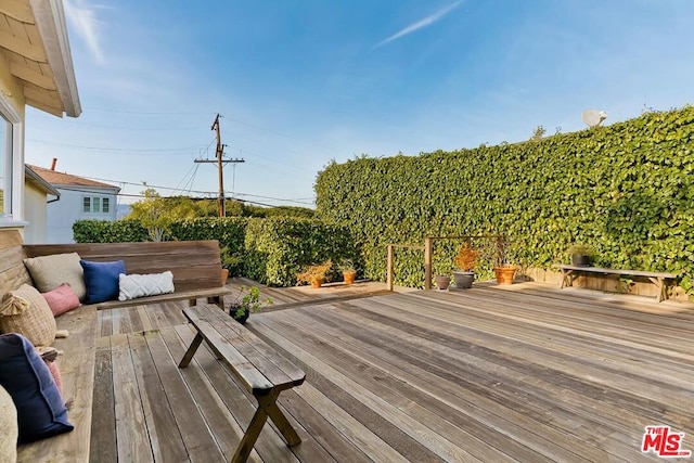 view of wooden terrace