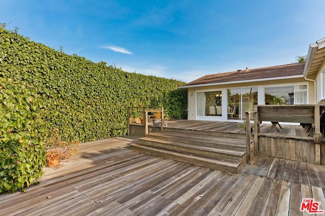 view of wooden terrace