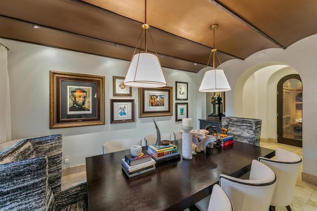 view of dining area