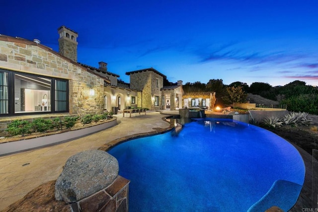 7795 Sendero Angelica, San Diego, CA 92127 - view of swimming pool featuring a patio and a pool with connected hot tub
