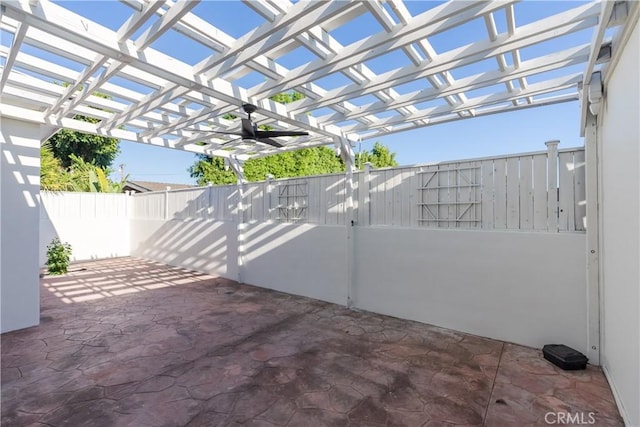 view of patio / terrace with a pergola