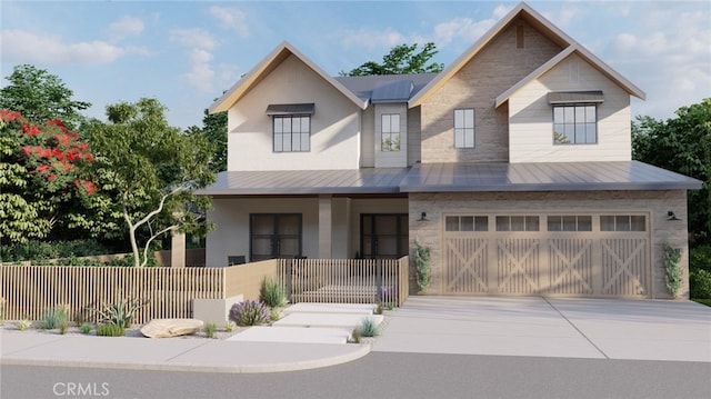 view of front facade featuring a garage