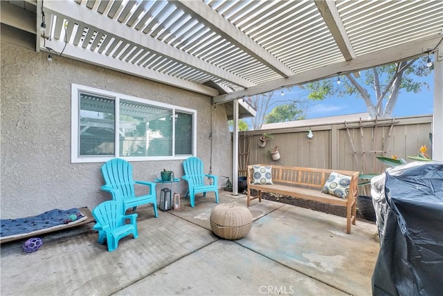 view of patio / terrace with a pergola