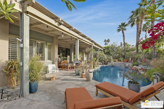 view of pool with a patio