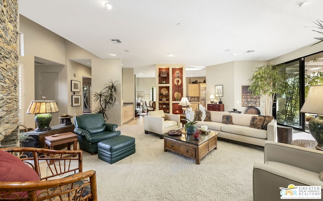 view of carpeted living room