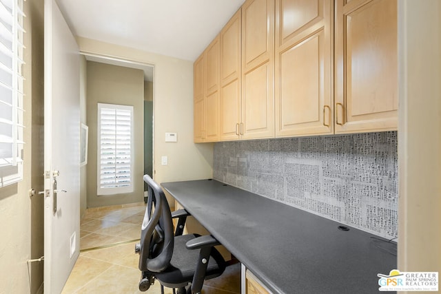 office featuring light tile patterned floors