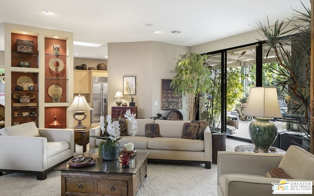 view of carpeted living room