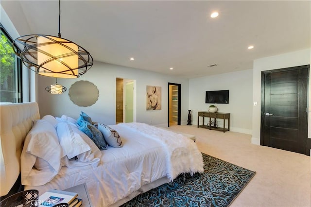 view of carpeted bedroom