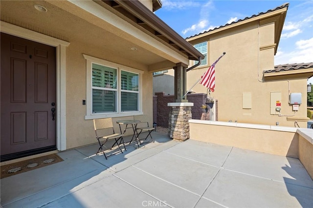 view of patio / terrace with a porch