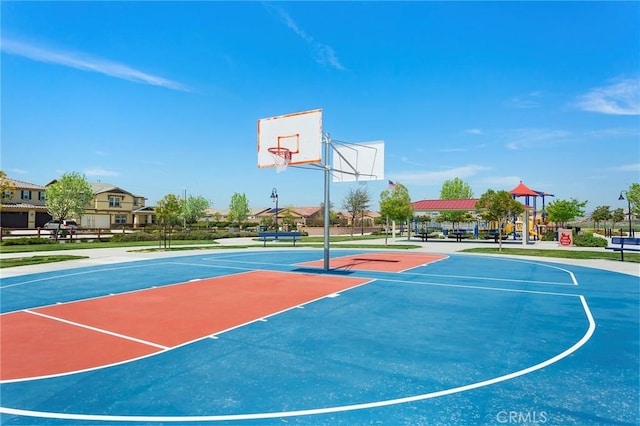 view of basketball court