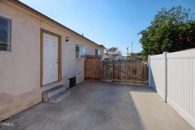 view of patio with fence