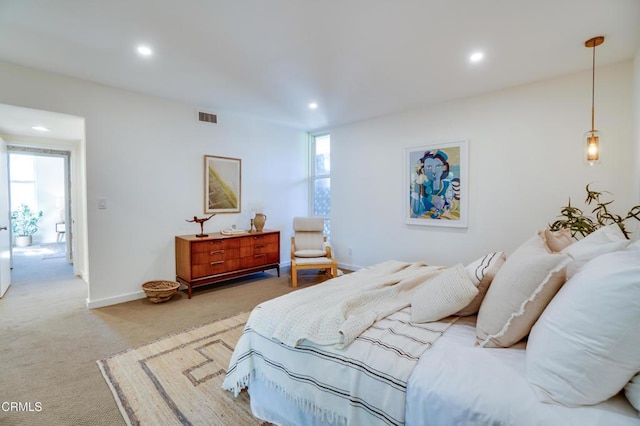 view of carpeted bedroom